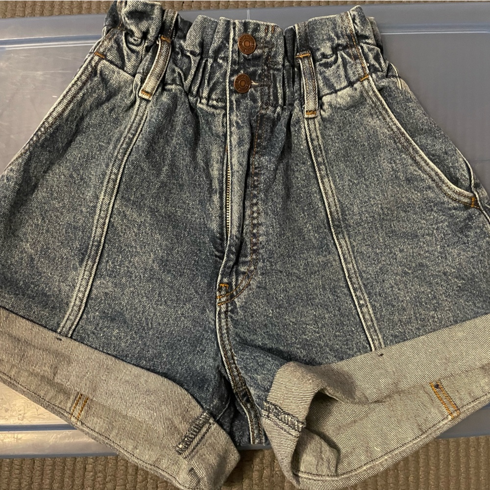 80s Paperbag Denim Shorts